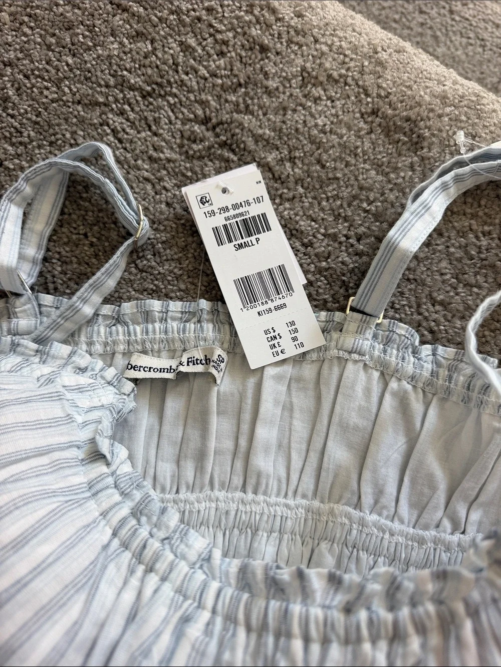 Abercrombie Bra-Free Smocked Drop-Waist Maxi Dress